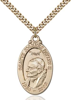 4145PJPGF/24G <br/>Gold Filled St. John Paul II Pendant