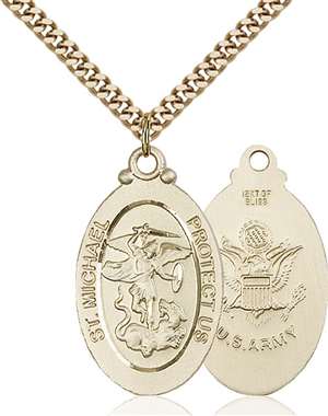 4145RGF2/24G <br/>Gold Filled St. Michael the Archangel Pendant