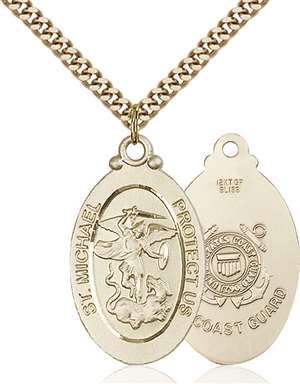 4145RGF3/24G <br/>Gold Filled St. Michael / Coast Guard Pendant