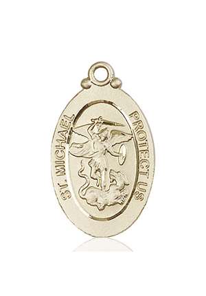 4145RKT <br/>14kt Gold St. Michael the Archangel Medal