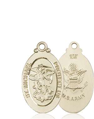 4145RKT2 <br/>14kt Gold St. Michael the Archangel Medal