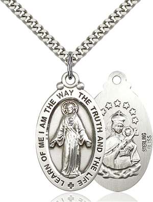 4145SSS/24S <br/>Sterling Silver Scapular Pendant