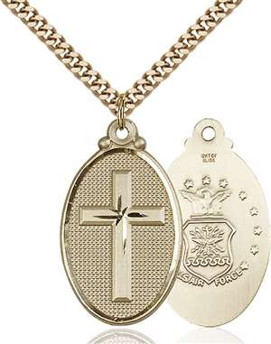 4145YGF1/24G <br/>Gold Filled Cross / Army Pendant
