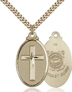 4145YGF3/24G <br/>Gold Filled Cross / Coast Guard Pendant