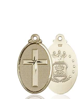 4145YKT <br/>14kt Gold Cross Medal