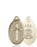 4145YKT1 <br/>14kt Gold Cross / Army Medal