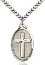 4145YSS/24S <br/>Sterling Silver Cross Pendant