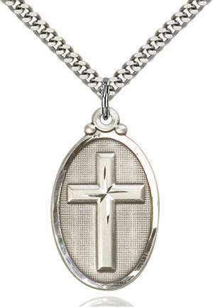 4145YSS/24S <br/>Sterling Silver Cross Pendant