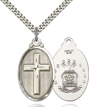 4145YSS1/24S <br/>Sterling Silver Cross / Army Pendant
