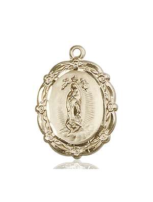 4146FKT <br/>14kt Gold O/L of Guadalupe Medal