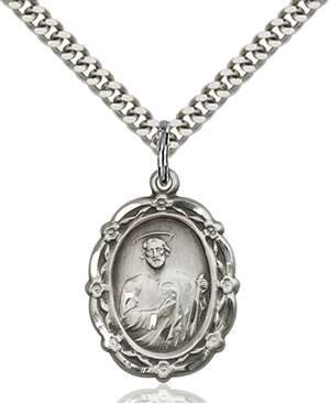 4146JSS/24S <br/>Sterling Silver St. Jude Pendant