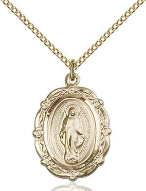 4146MGF/18GF <br/>Gold Filled Miraculous Pendant