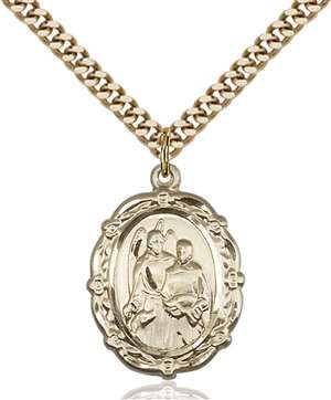 4146RAGF/24G <br/>Gold Filled St Raphael the Archangel Pendant