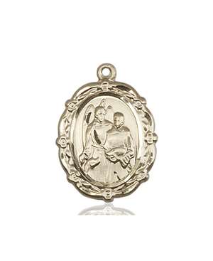 4146RAKT <br/>14kt Gold St Raphael the Archangel Medal