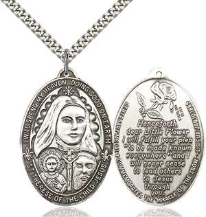 4147SS/24S <br/>Sterling Silver St. Therese Pendant