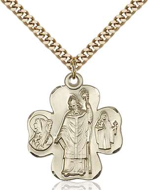 4148GF/24G <br/>Gold Filled Irish Shamrock Pendant