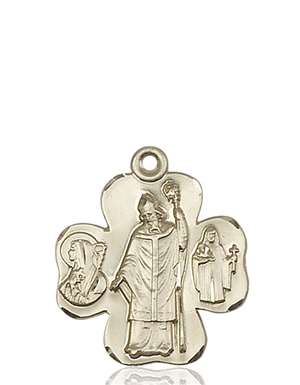 4148KT <br/>14kt Gold Irish Shamrock Medal