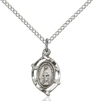 4152MSS/18SS <br/>Sterling Silver Miraculous Pendant