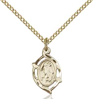 4154GF/18GF <br/>Gold Filled Guardian Angel Pendant