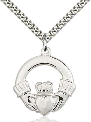 4160SS/24S <br/>Sterling Silver Claggagh Pendant