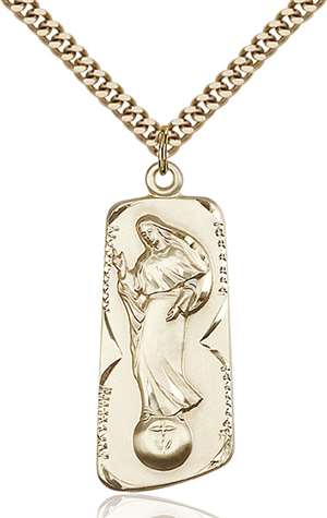 4162GF/24G <br/>Gold Filled O/L of Mental Peace Pendant