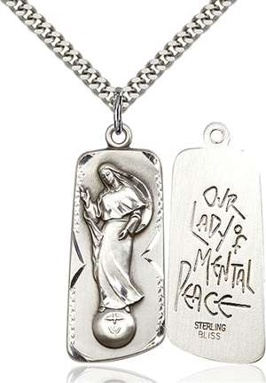 4162SS/24S <br/>Sterling Silver O/L of Mental Peace Pendant