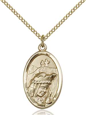 4163GF/18GF <br/>Gold Filled O/L of La Salette Pendant