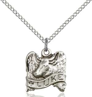 4212SS/18SS <br/>Sterling Silver St. Luke Pendant
