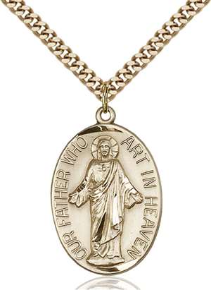 4216GF/24G <br/>Gold Filled Our Father Pendant