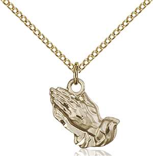 4219GF/18GF <br/>Gold Filled Praying Hands Pendant