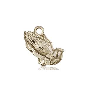4219KT <br/>14kt Gold Praying Hands Medal