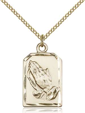 4223GF/18GF <br/>Gold Filled Praying Hands Pendant
