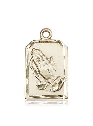 4223KT <br/>14kt Gold Praying Hands Medal
