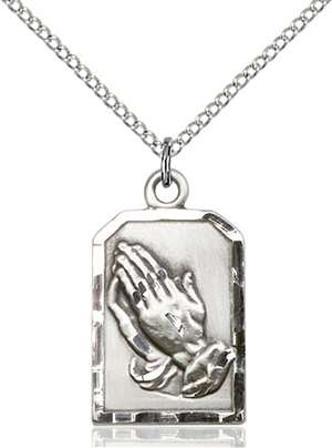 4223SS/18SS <br/>Sterling Silver Praying Hands Pendant