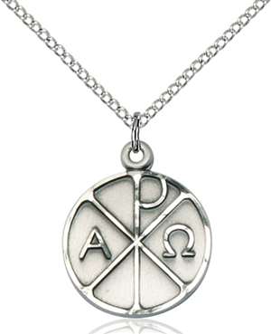 4225SS/18SS <br/>Sterling Silver Alpha & Omega Pendant