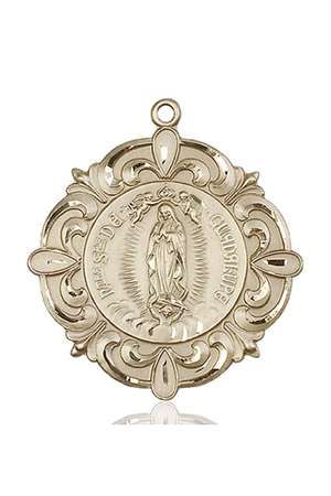 4227KT <br/>14kt Gold O/L of Guadalupe Medal