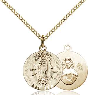 4228GF/18GF <br/>Gold Filled O/L of Guadalupe Pendant
