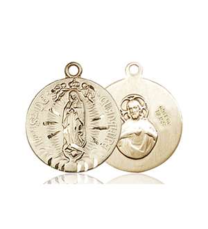 4228KT <br/>14kt Gold O/L of Guadalupe Medal