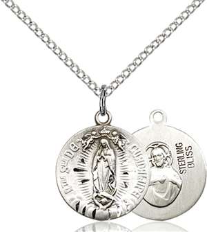 4228SS/18SS <br/>Sterling Silver O/L of Guadalupe Pendant