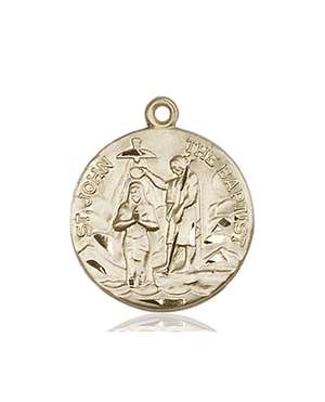 4229KT <br/>14kt Gold St. John the Baptist Medal