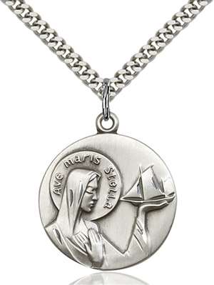4232SS/24S <br/>Sterling Silver O/L Star of the Sea Pendant