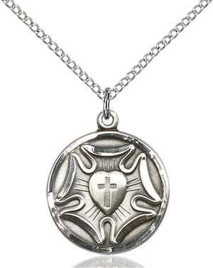 4235SS/18SS <br/>Sterling Silver Lutheran Pendant