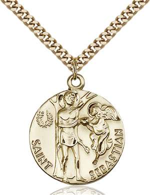 4239GF/24G <br/>Gold Filled St. Sebastian Pendant