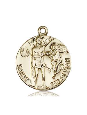 4239KT <br/>14kt Gold St. Sebastian Medal