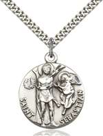 4239SS/24S <br/>Sterling Silver St. Sebastian Pendant