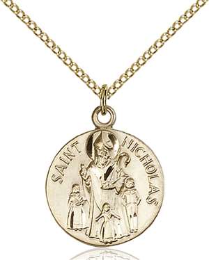 4244GF/18GF <br/>Gold Filled St. Nicholas Pendant