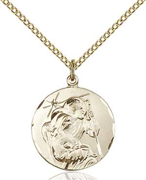 4245GF/18GF <br/>Gold Filled Holy Family Pendant
