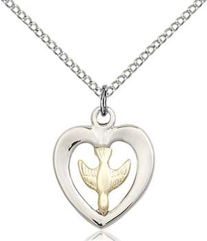 4246GF/SS/18SS <br/>Two-Tone GF/SS Holy Spirit Pendant