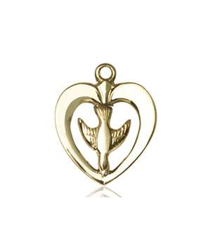 4246KT/KT <br/>14kt Gold Holy Spirit Medal