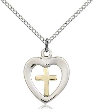 4247GF/SS/18SS <br/>Two-Tone GF/SS Heart / Chalice Pendant